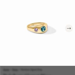 Julie Vos Rainbow Signet ring size 7